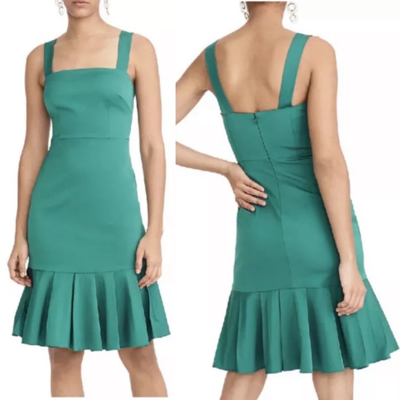 NWT J Crew FLUTED HEM STRETCH FAILLE DRESS IN ALPINE MEADOW Sz 6 K4437 - Picture 3 of 6